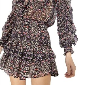 💋Misa Los Angeles Floral Sheer Long Sleeve Dress💋
